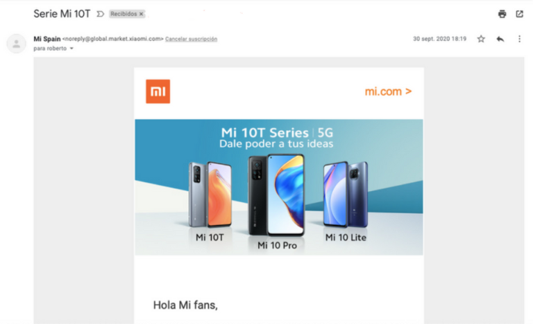 Caso Xiaomi Email Marketing e-Commerce