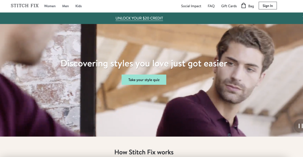 Stitch Fix ecommerce personalización